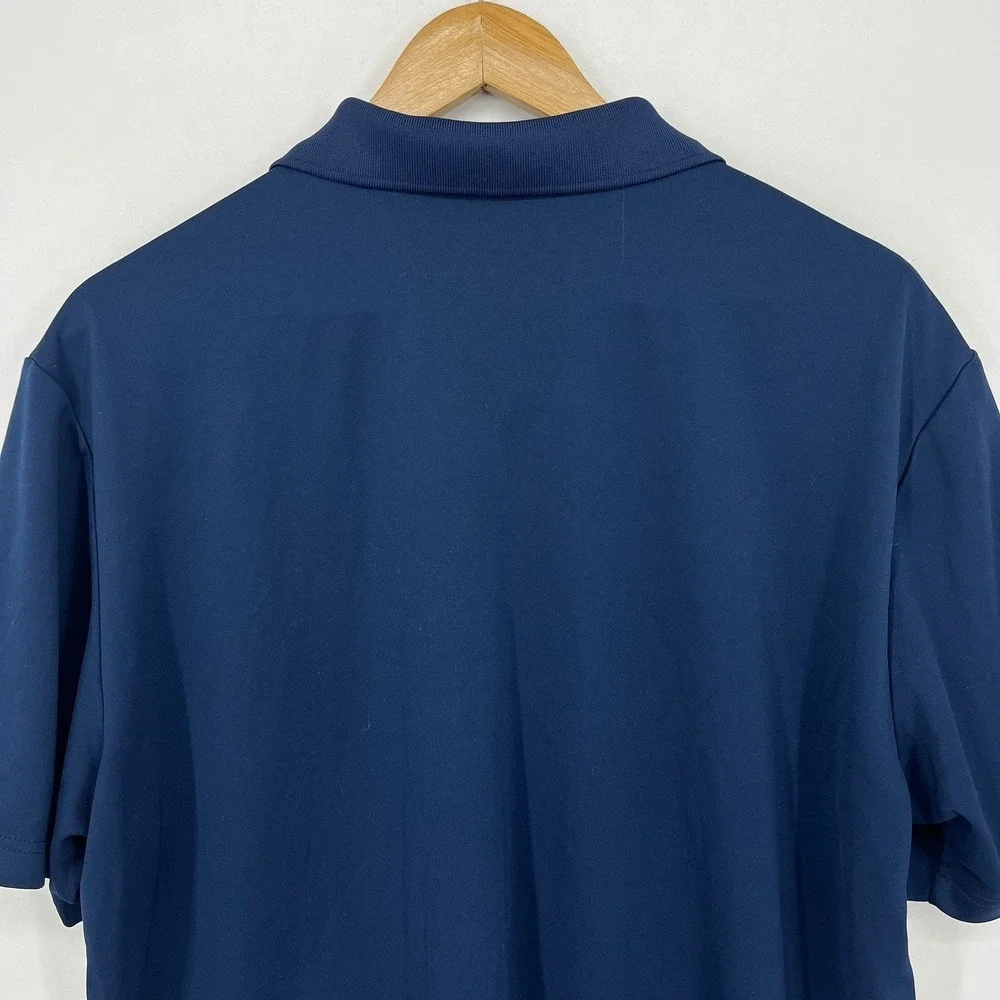 Adidas Golf Mens XL Navy Blue Pasatiempo Polo Shirt Short Sleeve Sport
